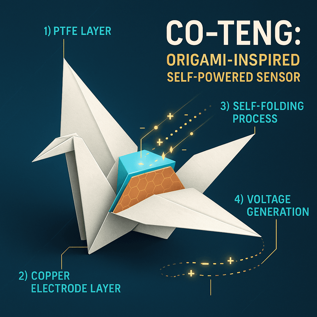 CO-TENG: Origami Esintili, Pilsiz ve Akıllı Giyilebilir Sensör